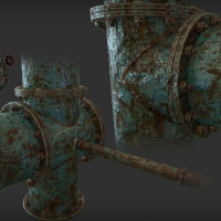 Large Rusted Pipes